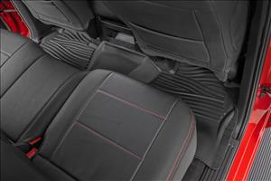 Flex-Fit Floor Mats FR & RR FR Bucket Crew Silverado/Sierra 1500/2500HD/3500HD 2WD/4WD Rough Country