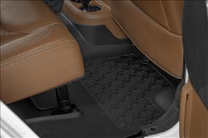 Floor Mats FR & RR 4 Door Jeep Wrangler Unlimited 4WD (2014-2018) Rough Country