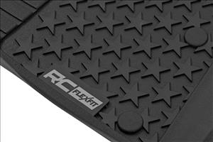 Floor Mats FR & RR 4 Door Jeep Wrangler Unlimited 4WD (2014-2018) Rough Country