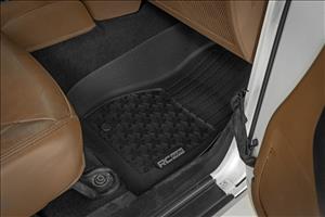 Floor Mats FR 2 Door Jeep Wrangler JK 4WD (2014-2018) Rough Country