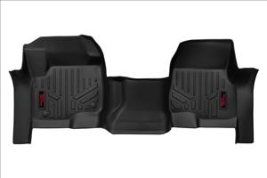 Heavy Duty Floor Mats Front-17-20 Ford Super Duty Bench Seats Rough Country