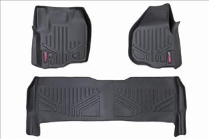 Heavy Duty Floor Mats Front/Rear-12-16 Ford Super Duty Crew Cab Raised Pedal Rough Country
