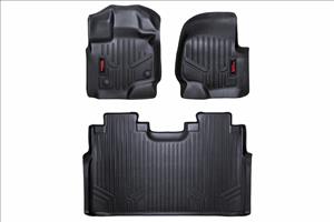Heavy Duty Floor Mats Front/Rear-15-20 Ford F-150 SuperCrew Cab Rough Country