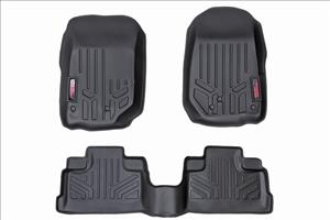 Heavy Duty Floor Mats Front/Rear-18-20 Jeep Wrangler JL Unlimited Rough Country
