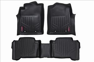 Heavy Duty Floor Mats Front/Rear-12-15 Toyota Tacoma Double Cab Rough Country