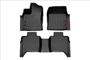 Floor Mats Front Row and Rear Row CrewMax Toyota Tundra 2WD/4WD (22-23) Rough Country