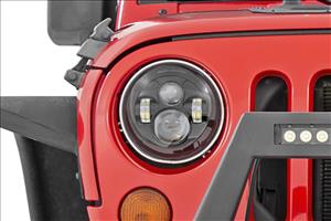 Jeep 7 Inch LED Projection Headlights Wrangler TJ JK Rough Country