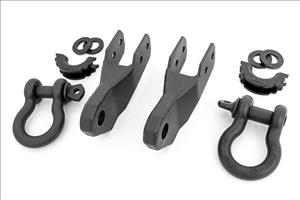GM Tow Hook to Shackle Conversion Kit w/D-Rings and Rubber Isolators (15-20 Canyon/Colorado) Rough Country