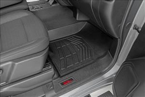 Floor Mats FR Bucket Crew Silverado/Sierra 1500/2500HD/3500HD (19-26) Rough Country