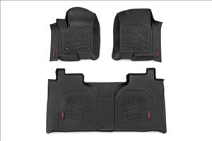 Sure-Fit Floor Mats FR & RR FR Bucket Crew Silverado/Sierra 1500/2500HD/3500HD (19-26) Rough Country