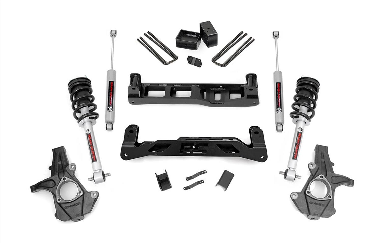 Rough Country N3 Series Front Shock Absorbers For 2001-2010 Chevy/GMC 2500HD - Lift 5.5"-7" (Part #23178_D)