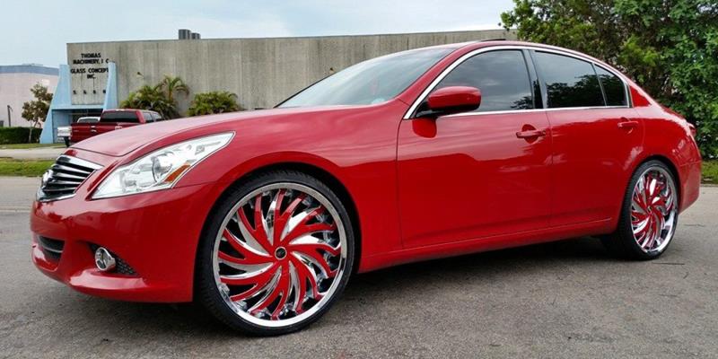  Infiniti G37 with Status Wheels S836 Hurricane