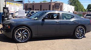 Dodge Charger with Status Wheels S836 Hurricane