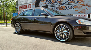 Chevrolet Impala with Status Wheels S836 Hurricane