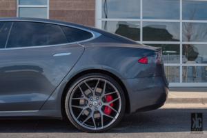 Tesla S with Asanti Black Label ABL-27 Dynasty