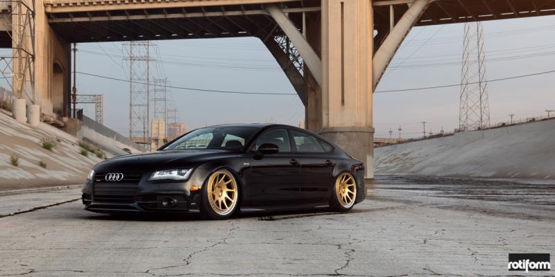 Bagged Gold Audi A4 B7 Avant on Rotiform Rims Project by St4rk3y 