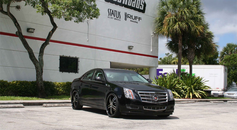  Cadillac CTS with Status Wheels S816 Knight 5