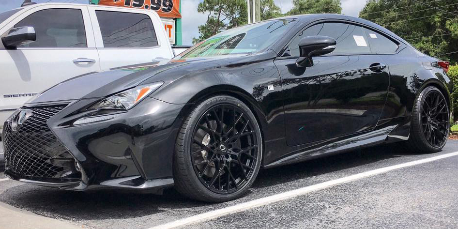 lexus rc 350 black rims