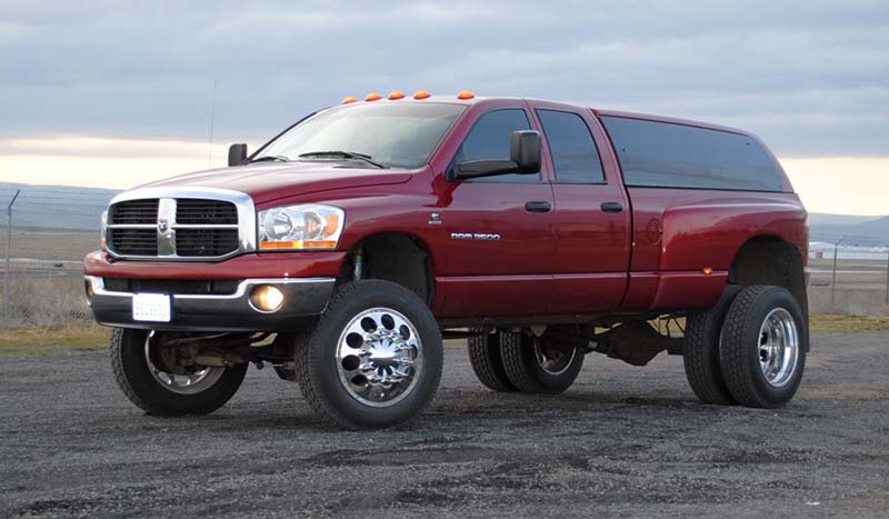 2006 Dodge RAM 3500 Dual Rear Wheel with American Force Dually With Adapters Series 05 Holes DRW