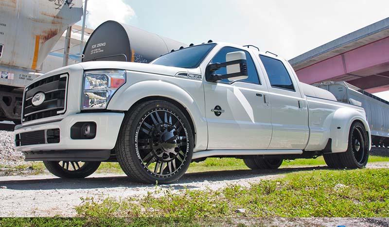 2011 Ford F-350 Super Duty Dual Rear Wheel with American Force Dually With Adapters Series 9 Liberty DRW