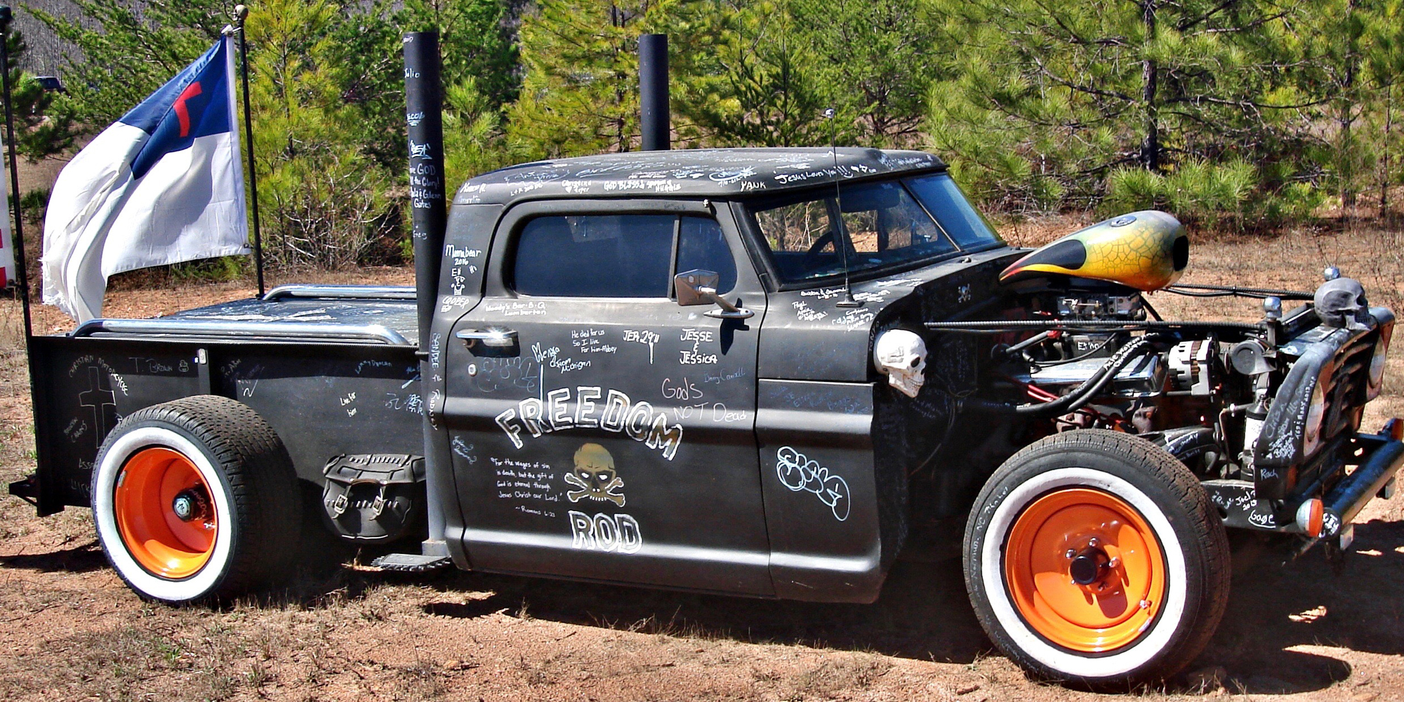 1968 Ford F-100 with U.S. Wheel Rat Rod (Series 69) Extended Sizing.