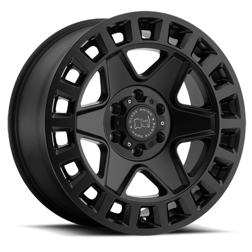 Black Rhino York six-lug truck wheel in matte black