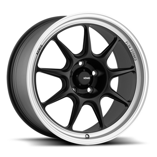 Konig Countergram wheel in matte black with a machined lip