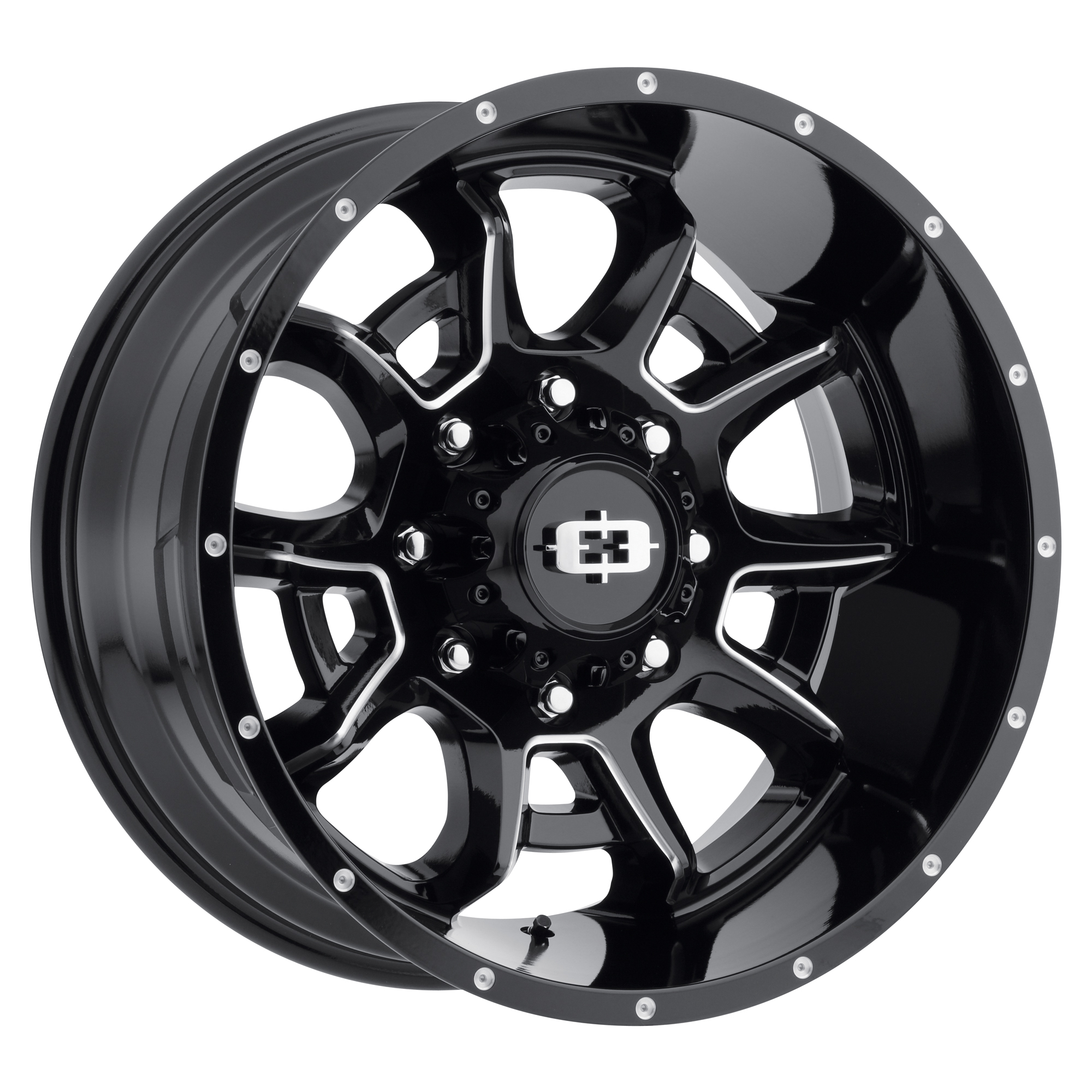 Vision Bomb  - Gloss Black Milled Spoke