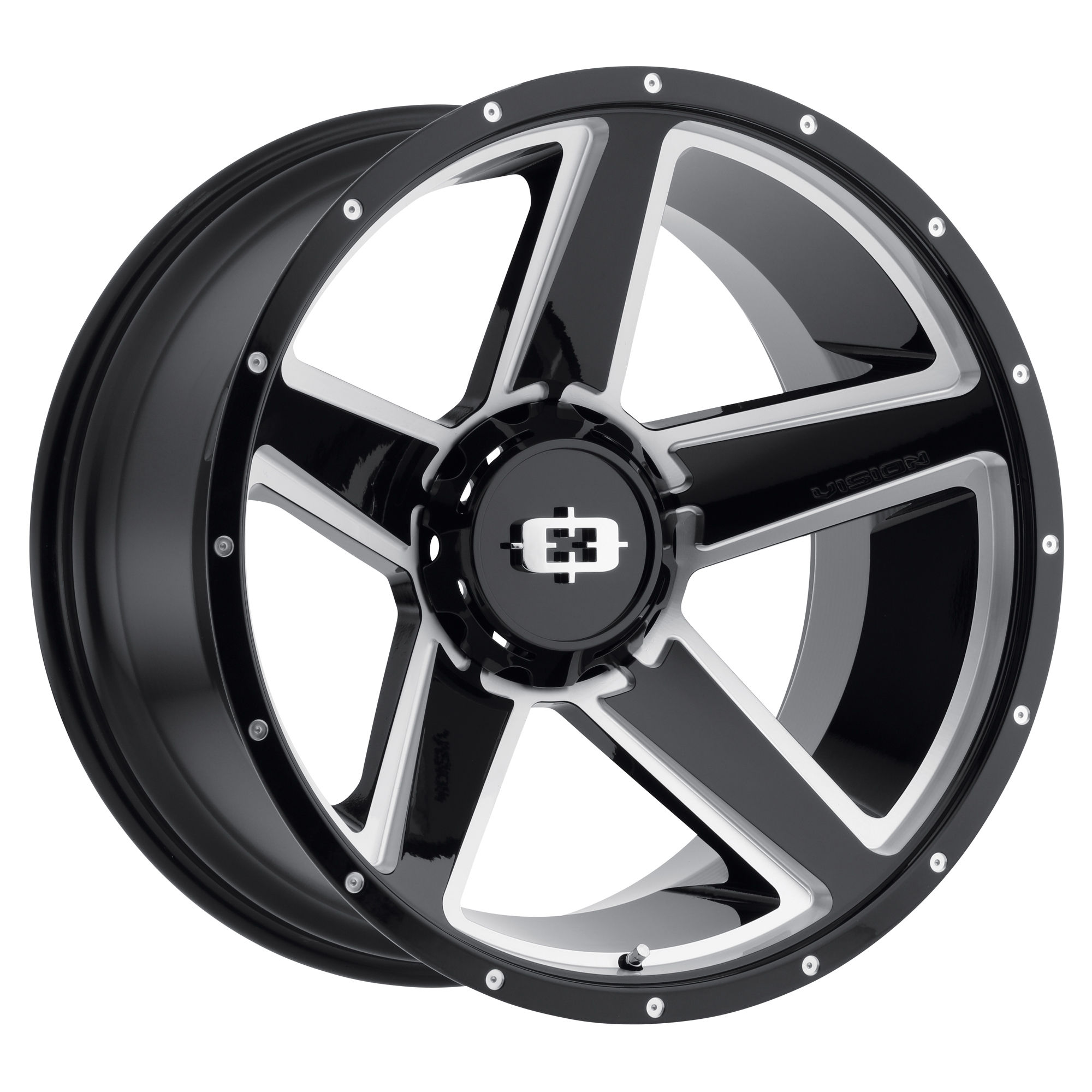 Vision Empire  - Gloss Black Milled Spoke