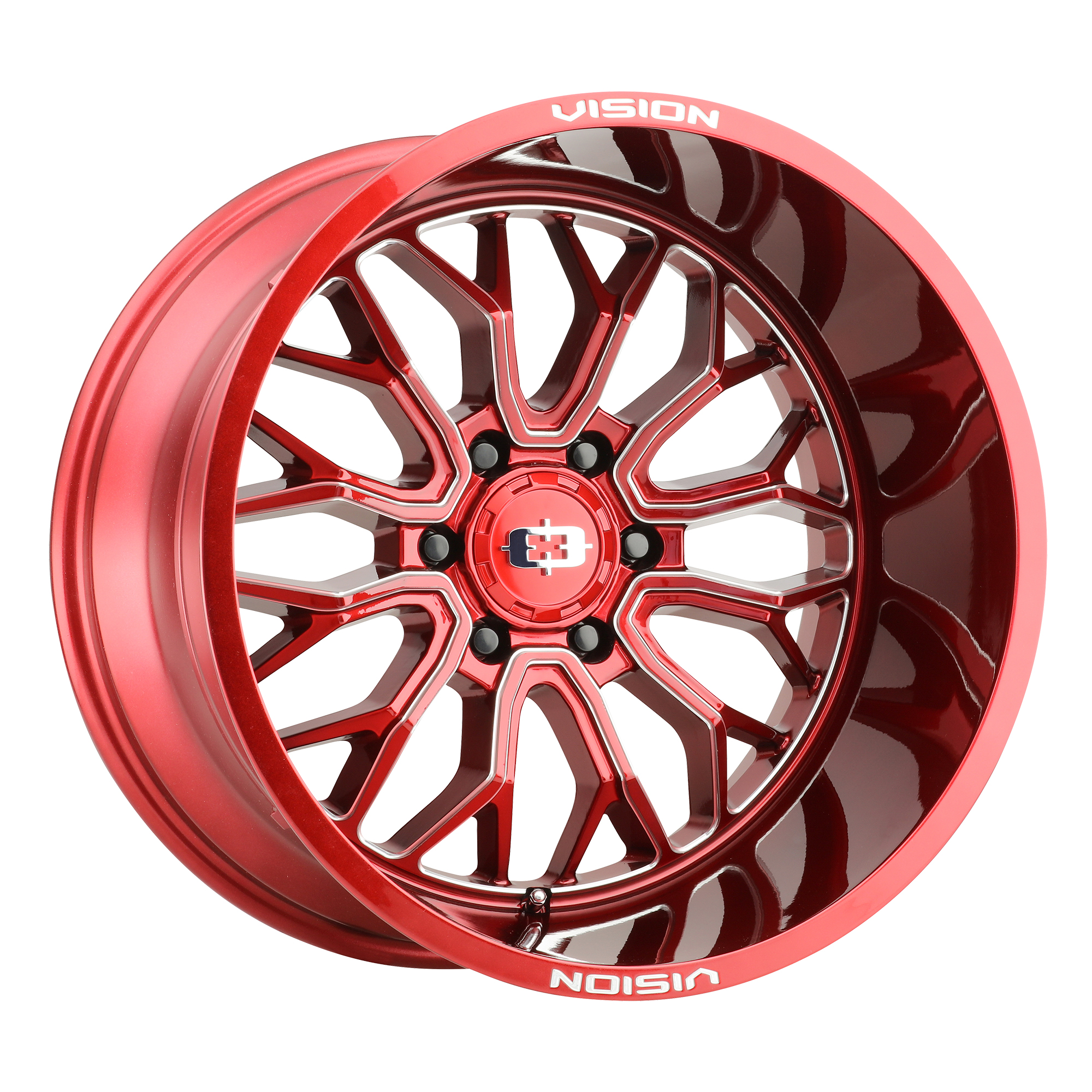 Vision Riot  - Red Tint Milled Spoke