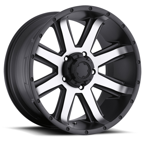 195 Crusher - Satin Black with Diamond Cut Face and Satin Clear Coat