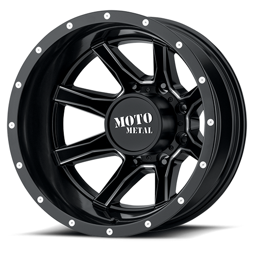 Moto Metal 20x8.25 MO995 Dually Wheel Satin Black Milled 8x210 127mm 9.63"