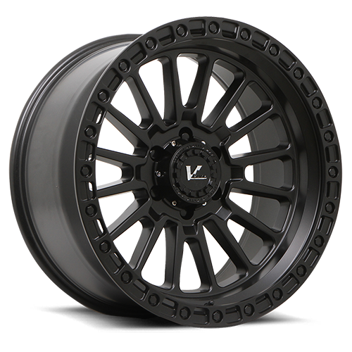 20x9/8x170mm VR7-297024B V-Rock  Reactor Matte Black Wheel with Machined Face 