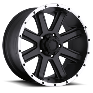 Satin Black with Diamond Cut Lip and Clear Coat