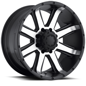 Satin Black with Diamond Cut Face and Satin Clear Coat