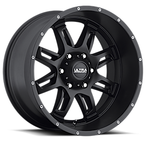 241 Gunner Satin Black with Spot Milled Dimples - 20x10 6 lug