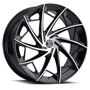 2Crave Alloys No36 6 Black with Machined Face 