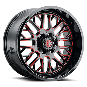 NX-19 6 Midnight Black / Red MG Milling