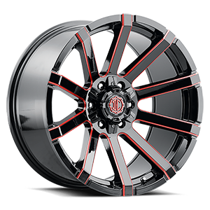 Midnight Black / Red MG Milling
