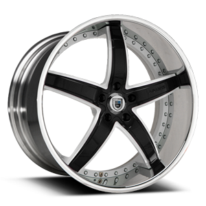 AF166 5 Black and White with Chrome Lip