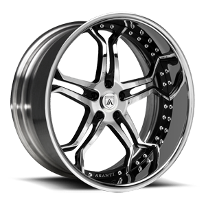 Asanti Wheels - AF173 Black and Chrome 5 lug