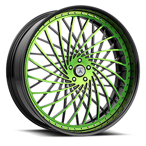Asanti Wheels - FS03 Black Green 5 lug