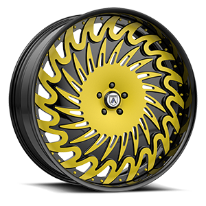 Asanti Wheels - FS15 Black and Yellow 5 lug