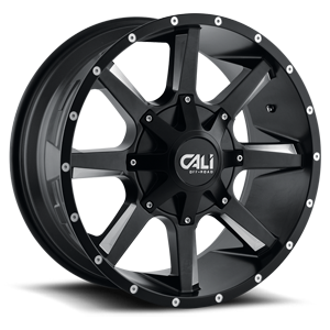 Cali Offroad Busted 6 Satin Black Milled Spokes