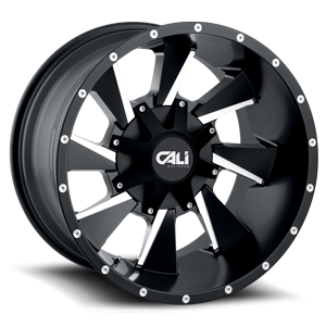 Cali Offroad Distorted 5 Satin Black Milled Spokes