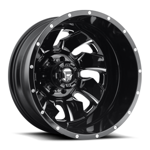 Fuel Dually Wheels Cleaver Dually Rear - D574 8 Black & Milled