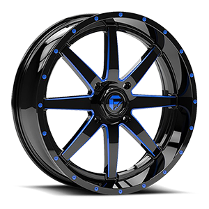 Maverick - D651 - UTV 4 Gloss Black Milled with Blue Tint