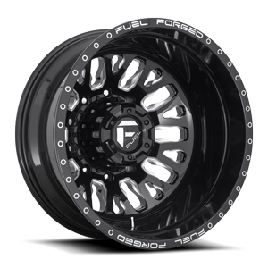 FF55D - Rear Gloss Black & Milled