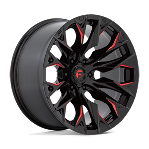 Flame 6 - D823 6 Gloss Black Milled Red