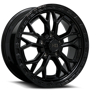 Black w/ Grey Milling - 1in Lip